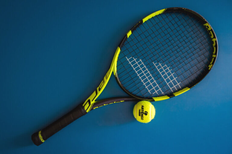 A well maintained tennis racquet