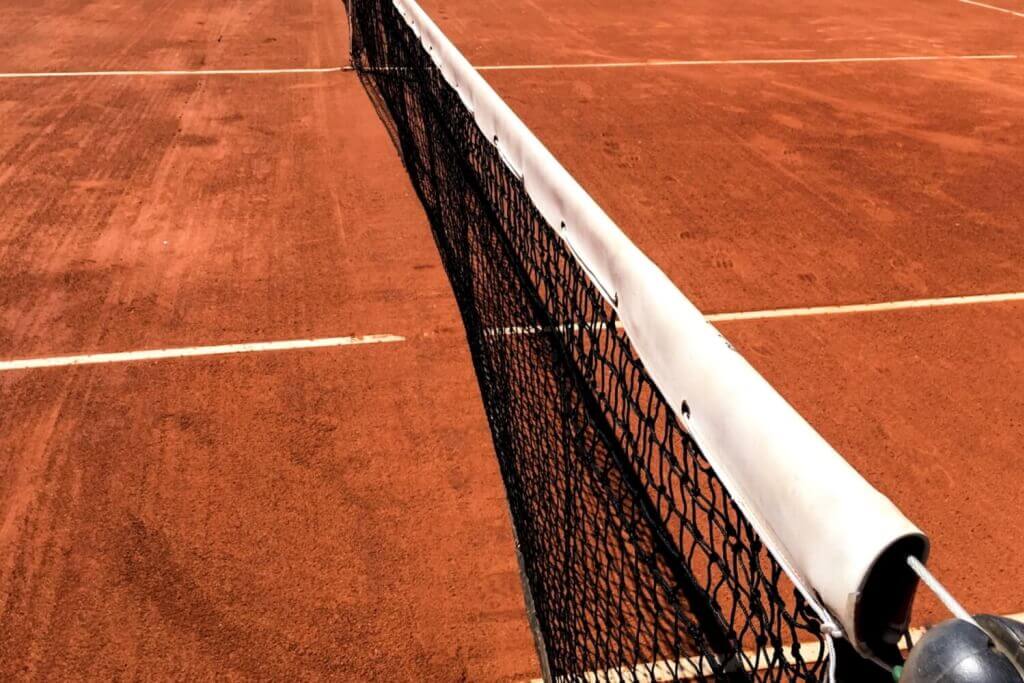A clay tennis court